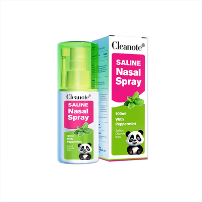 00,9% NaCl 100ml Nước xịt mũi muối với bạc hà cho người lớn làm mới mũi