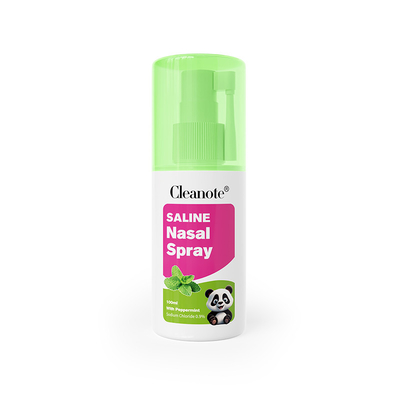 Cleanote dung dịch muối mũi 0.9% NaCl 100ml với bạc hà Đối với viêm mũi lạnh tắc nghẽn kích thích mũi làm mới